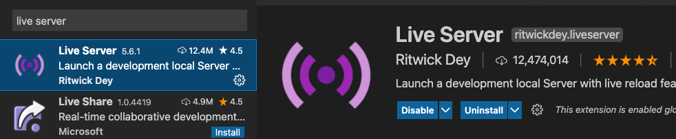 Live Server Extension